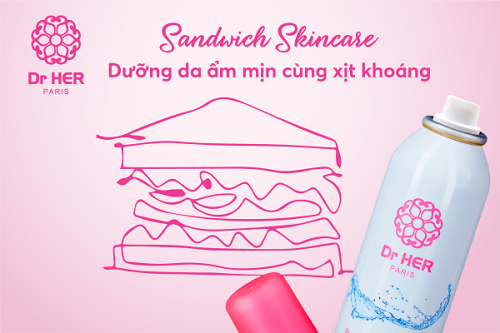 Sandwich Skincare - Dưỡng da ẩm mịn cùng xịt khoáng